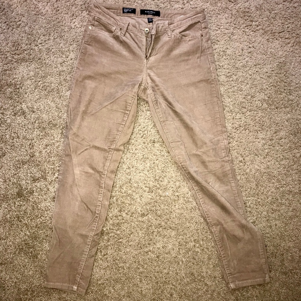 Khaki Corduroy Nine West skinny pant